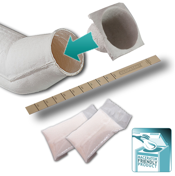 ECOPATENT® Recycled Pulp Urinflaschen-Set